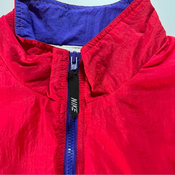 Vintage Nike Swoosh 80s 90s Full Zip Windbreaker Embroidered Logo L Unisex - Picture 3 of 16